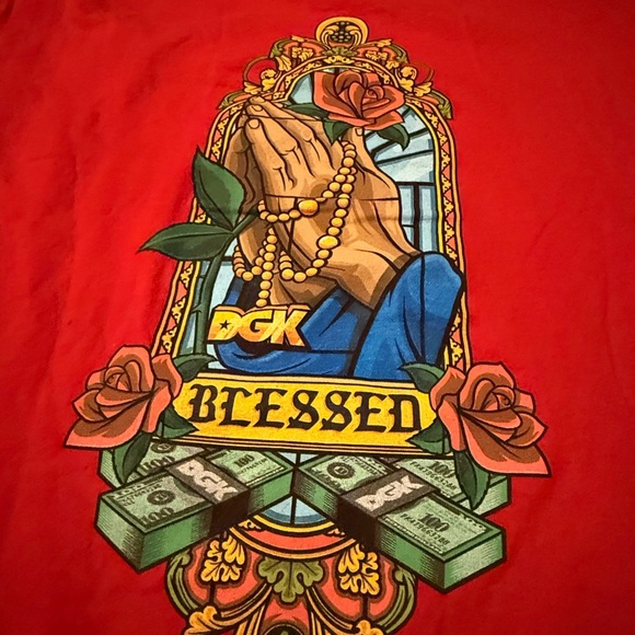 DGK ILLUMINATE T-SHIRT in RED - Picture 5 of 6